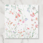 エレガントなワイルドフラワー ブライダルシャワー 感謝 フェイバータグ (裏面)