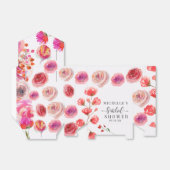 エレガントなワイルドフラワー | ボヘミアンスタイルのブライダルシャワー フェイバーボックス (折り畳みなし)