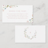 エレガントなワイルドフラワー ラスティック ボーホー ベイビーのための本 エンクロージャーカード (正面/裏面)