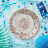 エレガントなワイルドフラワー 花柄のサマウェディング ペーパープレート (パーティー)