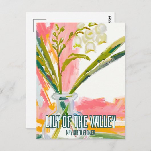 エレガントなワイルドフラワー 5月の誕生花 ムラサキラン(鈴蘭) ポストカード (正面/裏面)