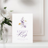 エレガントなワイルドフラワー RSVP カード