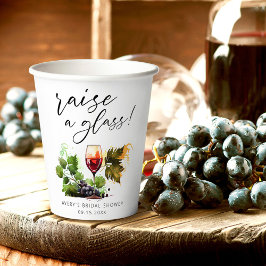 エレガントなワインボトルとグラスの水彩画 ワインチェック 紙コップ