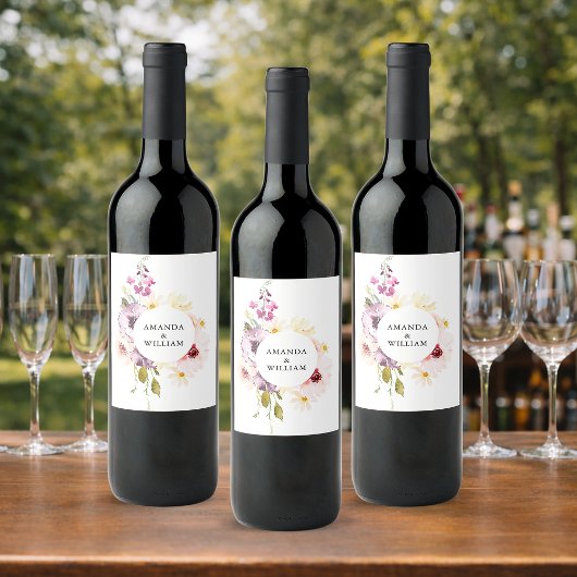 エレガントなワインボトルラベル ワインラベル