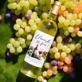 エレガントなワインラベル お楽しみを解き放て! ブライダルシャワー ワインラベル