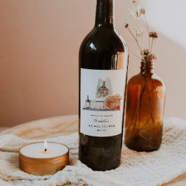 エレガントなワイン テイスティング | ピクニック ブライダル シャワー ワインラベル