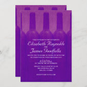 エレガントなワイン・ボトルの結婚式招待状 招待状 (正面/裏面)