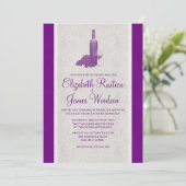 エレガントなワイン・ボトルの結婚式招待状 招待状 (スタンド正面)