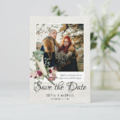 エレガントなヴァイキングの結婚式の写真 Save the Date (スタンド正面)