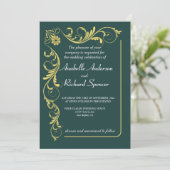 エレガントなヴィクトリアンウェディング 招待状 (スタンド正面)