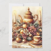 エレガントなヴィクトリアン風誕生日ティーパーティー  招待状 (裏面)