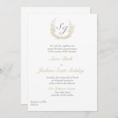 エレガントなヴィネクラストフォーマル招待状 招待状 (正面/裏面)