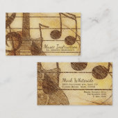エレガントなヴィンテージのしゃれているな音楽業界カード 名刺 (正面/裏面)