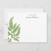 エレガントなヴィンテージのカツラグサの植物図鑑 名前入り ノートカード (正面)