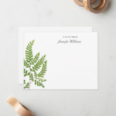 エレガントなヴィンテージのカツラグサの植物図鑑 名前入り ノートカード (正面/裏面インサイチュ)