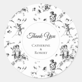 エレガントなヴィンテージのキューピッド天使の感謝 ラウンドシール