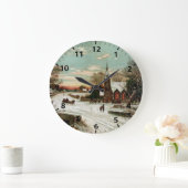 エレガントなヴィンテージのクリスマスイブ ラージ壁時計 (ホーム)