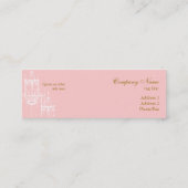 エレガントなヴィンテージのシャンデリアの細いプロフィールカード スキニー名刺 (裏面)