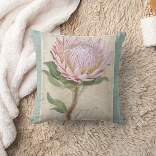 エレガントなヴィンテージのスタイルのモダンな花のシックなプロテア クッション (ブランケット)