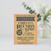 エレガントなヴィンテージのスタイルの家族会のデザイン ポストカード (スタンド正面)