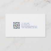 エレガントなヴィンテージのトルコの庭の花の構成 名刺 (裏面)