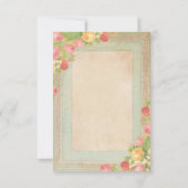 エレガントなヴィンテージのバラは感謝していしています サンキューカード (裏面)