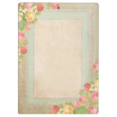 エレガントなヴィンテージのバラ クリップボード (裏面)