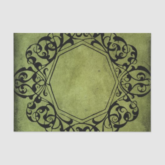 エレガントなヴィンテージのビクトリアンなスタイルのデザイン 薄葉紙 (正面)