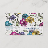 エレガントなヴィンテージのビクトリア時代の人の花 名刺 (裏面)