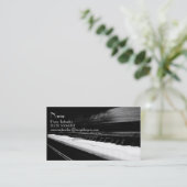 エレガントなヴィンテージのピアノの教師の名刺 名刺 (スタンド正面)