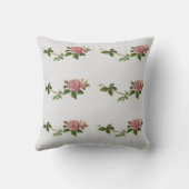 エレガントなヴィンテージのピンクのバラはそれをカスタマイズ クッション (裏面)