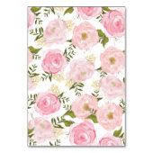 エレガントなヴィンテージのピンクのバラ テーブルナンバー (裏面)