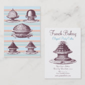エレガントなヴィンテージのフランスのなペストリーのベーカリー 名刺 (正面/裏面)