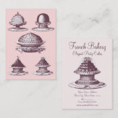 エレガントなヴィンテージのフランス語はベーカリーを固めます 名刺 (正面/裏面)