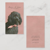エレガントなヴィンテージのプードル犬のグルーミングのカッコいい動物 名刺 (正面/裏面)