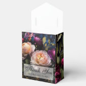 エレガントなヴィンテージのムーディーなピンク・マゼンタの花の絵 フェイバーボックス (オープン)