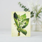 エレガントなヴィンテージのリリー・オブ・ザ・ヴァレー ポストカード (スタンド正面)