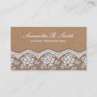 エレガントなヴィンテージのレースの名刺 名刺