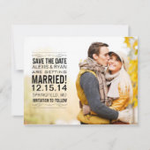 エレガントなヴィンテージの保存日付の郵便はがき セーブザデート (正面)