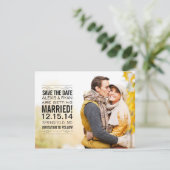 エレガントなヴィンテージの保存日付の郵便はがき セーブザデート (スタンド正面)