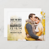 エレガントなヴィンテージの保存日付の郵便はがき セーブザデート (正面/裏面)