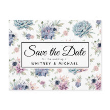 エレガントなヴィンテージの多肉植物の花のSave the Date