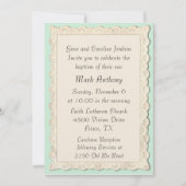 エレガントなヴィンテージの天使の喘ぐ洗礼の招待状 招待状 (正面)