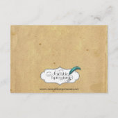 エレガントなヴィンテージの孔雀の優雅な結婚式の挿入物 エンクロージャーカード (裏面)