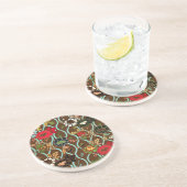 エレガントなヴィンテージの日本のな花柄 コースター (側面)