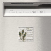 エレガントなヴィンテージの納屋の木の孔雀のSave the Date マグネット (インサイチュ (食洗機))