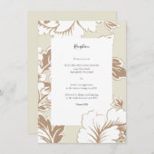 エレガントなヴィンテージの結婚披露宴 エンクロージャーカード (正面/裏面)