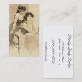 エレガントなヴィンテージの美容院のCosmetology 名刺 (正面/裏面)