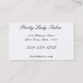 エレガントなヴィンテージの美容院のCosmetology 名刺 (裏面)