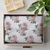 エレガントなヴィンテージの花のピンクのバラ 薄葉紙 (ギフト)